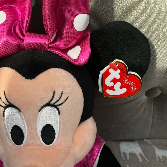 Disney Minnie Mouse Sparkle TY Buddies Beanie Baby - Picture 2 of 5